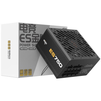 爱国者（aigo）电竞ES750W ATX3.0金牌全模组 台式机主机电源（80PLUS金牌/原生PCIE5.0/大单路）黑色 