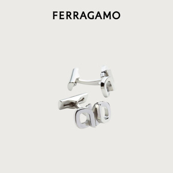 菲拉格慕（Ferragamo）男士灰色黄铜袖扣 0771345 礼物 送男友