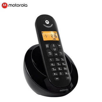 摩托罗拉 （Motorola） C601C数字无绳电话机家用办公无线座机 单机 黑色