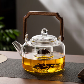 忆壶茶（YIHUTEA）蒸煮茶壶耐高温磁吸把提梁壶玻璃内胆茶水分离器