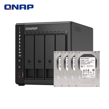威联通（QNAP）TS-464C2 宇宙魔方四核心处理器nas网络存储服务器内置双M.2插槽（含硬盘10T*4）