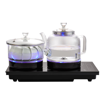 友家铺子（Biooner）全自动上水电热水壶烧水壶家用办公茶台一体机茶桌茶几嵌入式茶具套装 黑色消毒款