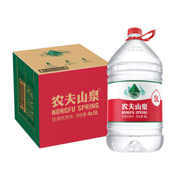 农夫山泉（NONGFU SPRING）饮用天然水5L*4桶 整箱装