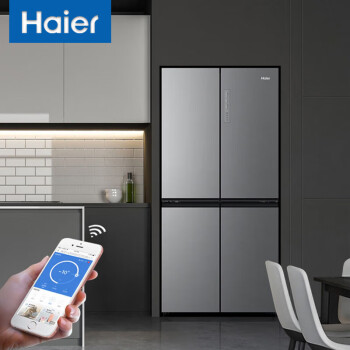 海尔（Haier）470升双变频一级能效十字对开门四门对开门冰箱纤薄机身636mm大容量电冰箱BCD-470WGHTD7ES9U1
