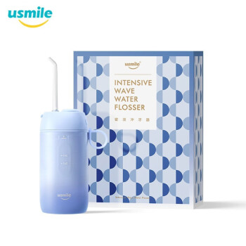 usmileC1 密浪冲牙器 电动洗牙器 洁牙机 便携手持式 三档调节 冰蓝