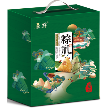 嘉粽粽子礼盒端午粽子节日企业礼品 端阳忆粽 （1380g）*5盒箱装