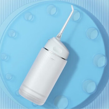 美的 家用冲牙器 便携伸缩水牙线洗牙洁牙神器 预防牙结石正畸适用 MC-BL0201 香草白
