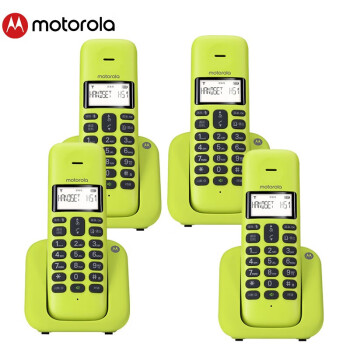 摩托罗拉（Motorola）T301C青柠色 电话机数字无绳无线子母机座机大屏幕清晰免提单机 【一拖三】