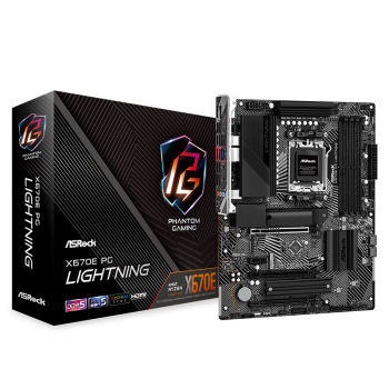 华擎（ASRock）X670E PG Lightning闪电风暴主板 DDR5 支持 AMD 7950X/7800X3D CPU（AMD X670E/Socket AM5)\t