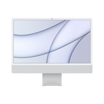 Apple iMac 24英寸 4.5K屏 八核M1芯片(7核图形处理器) 8G 256G SSD 苹果一体式电脑主机 银色 MGTF3CH/A  