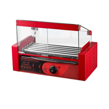 苏勒烤肠机全自动恒温豪华烤热狗商用机   拆卸罩/红5管带门-Q25 