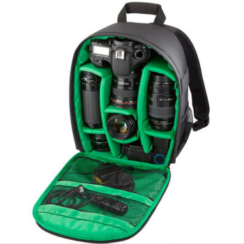 Fly-Leaf TUNO数码单反小相机包大容量防水耐磨双肩摄影包户外男女背包 绿色