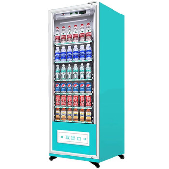 QKEJQ扫码自助售卖机24小时无人自动售货机小型饮料自动贩卖机   8 36制冷可容纳180瓶