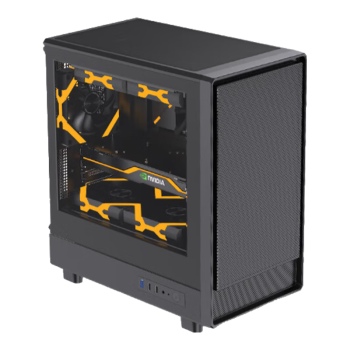 金河田（Golden field）简誉 极 黑 宽体台式电脑主机箱 前板不漏风扇/全兼容240水冷/M-ATX主板/180mmCPU散热器限高