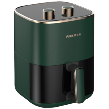 奥克斯（AUX）空气炸锅 不用翻面 家用智能5L大容量多功能 机械无油低脂煎炸AUX-4205M绿色