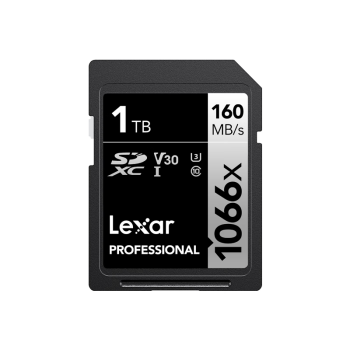 雷克沙（Lexar）1TB SD存储卡 C10 U3 V30 读160MB/s 写120MB/s 快上加稳4K流畅拍（1066x）