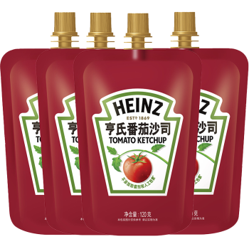 亨氏(Heinz) 番茄酱 番茄沙司 120g*4袋装 卡夫亨氏出品