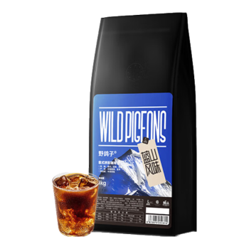 野鸽子蓝山风味意式咖啡豆 哥伦比亚云南精品黑咖啡中深烘焙1000g