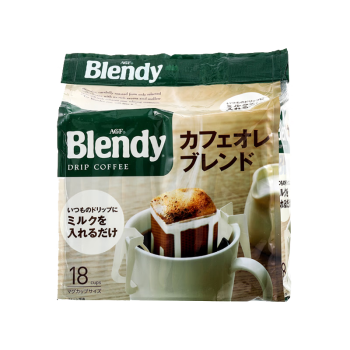AGF Blendy原装进口滴滤式挂耳咖啡粉原味7g*18袋 黑咖啡浓郁无蔗糖