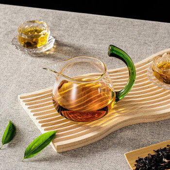 一朵棠 高档玻璃公道杯加厚耐热单个日式茶具配件茶漏茶海分茶器 450ml