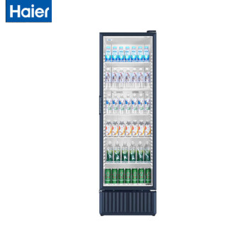 海尔（Haier）立式展示柜保鲜柜透明玻璃门 饮料冷藏柜单门冰箱 SC-412S
