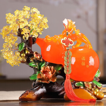 礼之源招财葫芦福禄貔貅摆件工艺品酒柜客厅装饰摆设乔迁开业礼品大号