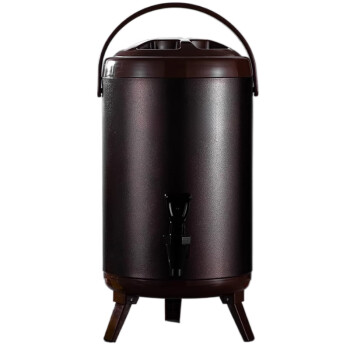 苏勒 304不锈钢奶茶保温桶 商用茶水桶  20L豆浆热水桶   20L（全棕色）