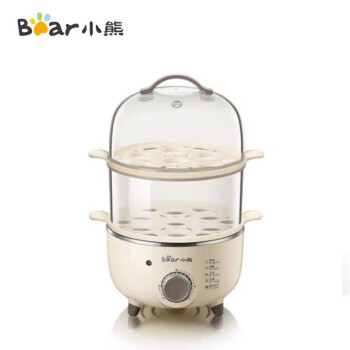 小熊（Bear)煮蛋器 家用旋钮可定时蒸蛋器 高温断电保护迷你单双层蒸锅 ZDQ-B14R1【居家好物】