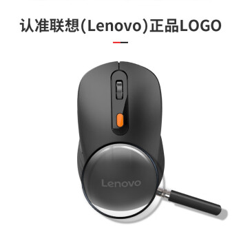 联想（Lenovo）无线蓝牙双模充电鼠标 蓝牙5.0/3.0 便携办公鼠标人体工学设计 Howard2022理性黑充电版