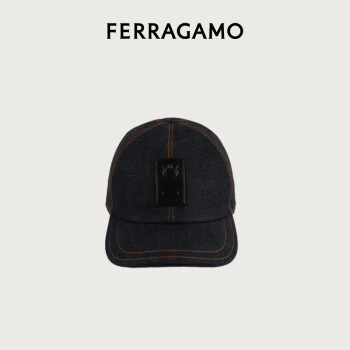 菲拉格慕（Ferragamo）男士蓝色Gancini棒球帽 0771443 礼物送男友