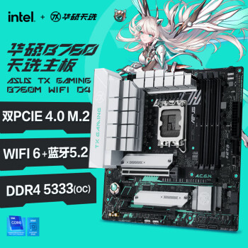 华硕（ASUS）TX GAMING B760M WIFI D4 天选主板 支持 CPU 13700K/13600KF（Intel B760/LGA 1700）