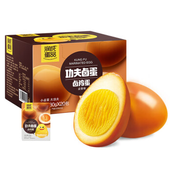 润成 办公室零食 蛋品卤鸡蛋卤香味30g*20枚/盒