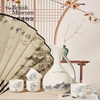 大英博物馆欧式中国风系列一壶四杯瓷酒杯套装