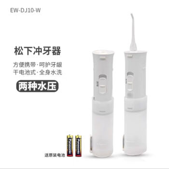 松下（Panasonic）冲牙器洗牙器EW-JDJ1A/DJ10口腔清洁水牙线全身水洗干电池式