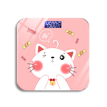 增杰（ZengJie）  可爱体重秤家用测体重电子秤人体称重秤智能体重称 糖果猫  充电款