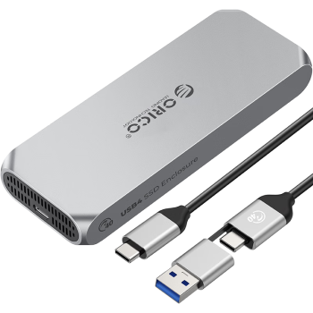 奥睿科（ORICO）USB4硬盘盒40Gbps M.2 NVMe固态硬盘盒散热兼容雷电4/3适用苹果笔记本外接SSD移动硬盘壳COM2-U4