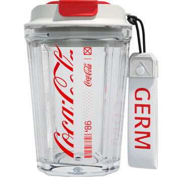 格沵（germ）可口可乐联名款潮酷水杯GE-CK22SS-S23(冰透白)