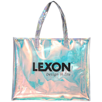 乐上（LEXON）镭射手提包大容量镭射袋便携出行收纳包健身包透明塑料袋