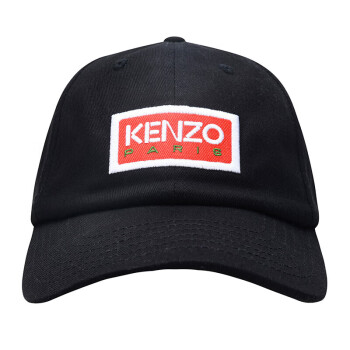 高田贤三（KENZO） 男女同款黑色棉质LOGO徽标刺绣棒球帽 FD5 5AC711 F32 99J 礼物