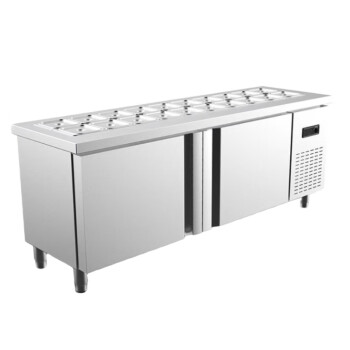 NGNLW开槽沙拉台商用工作台 冷藏冷冻操作台披萨凉菜保鲜柜   【高端款】1.2 米全冷藏