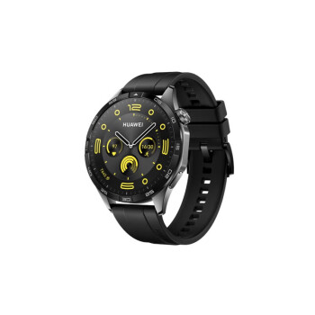  华为 HUAWEI  WATCH GT 4 46mm 曜石黑 黑色氟橡胶表带