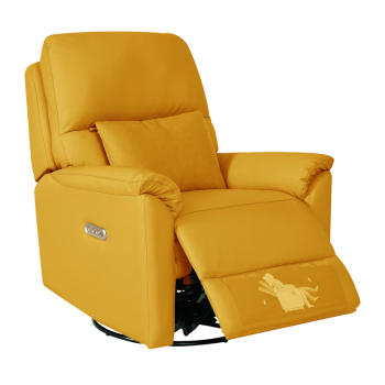 顾家家居（KUKA）按摩沙发现代简约家用多角度调节USB充电按摩椅小摩仙送母亲橙色升级款