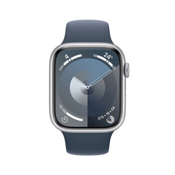 Apple/苹果 Watch Series 9 智能手表GPS+蜂窝款【s9】41毫米 风暴蓝色运动型表带S/M MRJL3CH/A