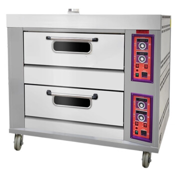 NGNLW 不锈钢燃气烤箱商用燃气烤炉面包烤箱   双层四盘燃气烤箱4盘