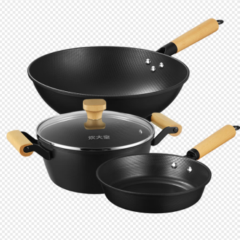 炊大皇（COOKER KING） 锅具套装家用烹饪锅具 尚华铁锅三件套TZ03SH-D