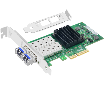 EB-LINK intel  I350芯片PCI-E X4千兆双口SFP单模光纤网卡1.25G桌面台式机服务器I350-F2网络适配器