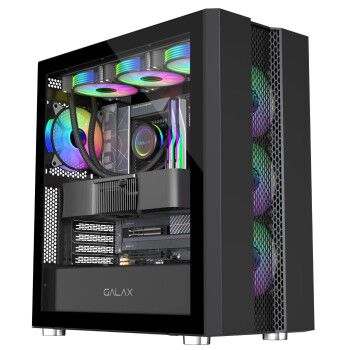 影驰超新星Super黑色台式电脑游戏机箱（兼容ITX-EATX主板/360水冷位/显卡竖插/快拆侧板/网孔面板）