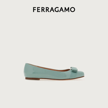 菲拉格慕（Ferragamo）女士浅橄榄绿色芭蕾舞平底鞋 0768778_1D _ 60/36.5 礼物送女友