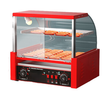 NGNLW烤肠机商用烤香肠机智能控温全自动烤肠机小型台式热狗机摆摊   10管双层+进口304滚轴
