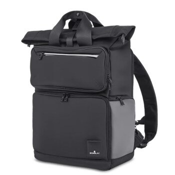 爱可乐（Echolac）双肩背包时尚休闲商务出行电脑包多功能旅途超大容量CKP2132黑色